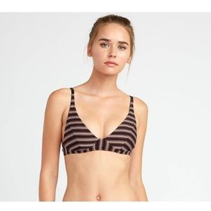 🔥RVCA Striped Bandit Bralette Swim Bikini Top🔥